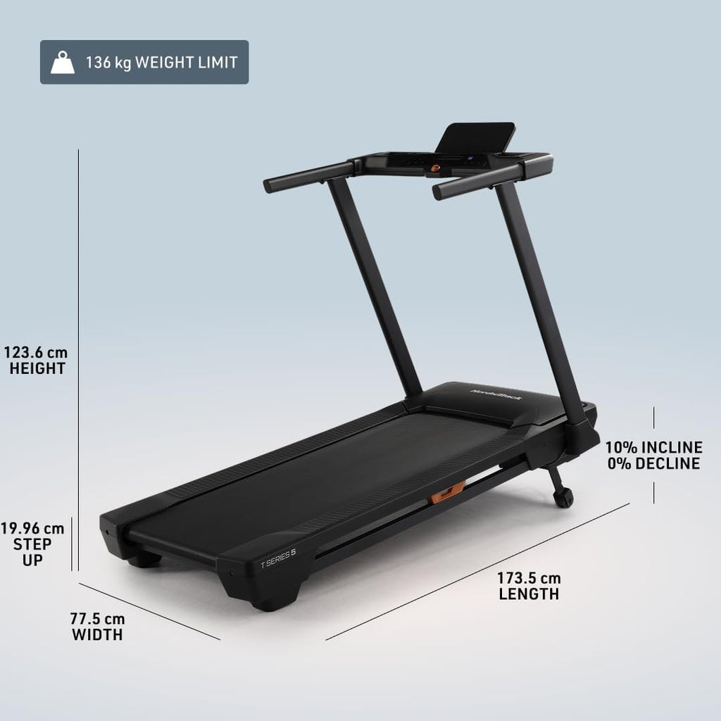 NordicTrack T Series: Perfect Treadmills for Home Use, Walking Treadmill with Incline, Bluetooth Enabled, 136 kg User Capacity