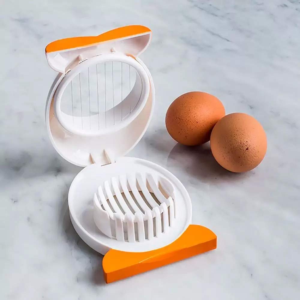 Joie Wedgey Egg Slicer, Easy Egg Preperation for Appetizers and Salads, Great for Soft Fruits and Vegetables, Hand Wash, White
