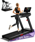 3.5 HP Treadmills for Home with Auto 20% Incline, 14KM/H Foldable Treadmill
