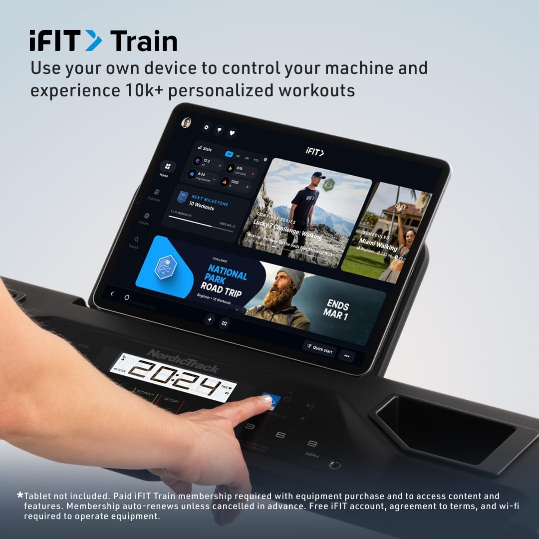 NordicTrack T Series: Perfect Treadmills for Home Use, Walking Treadmill with Incline, Bluetooth Enabled, 136 kg User Capacity