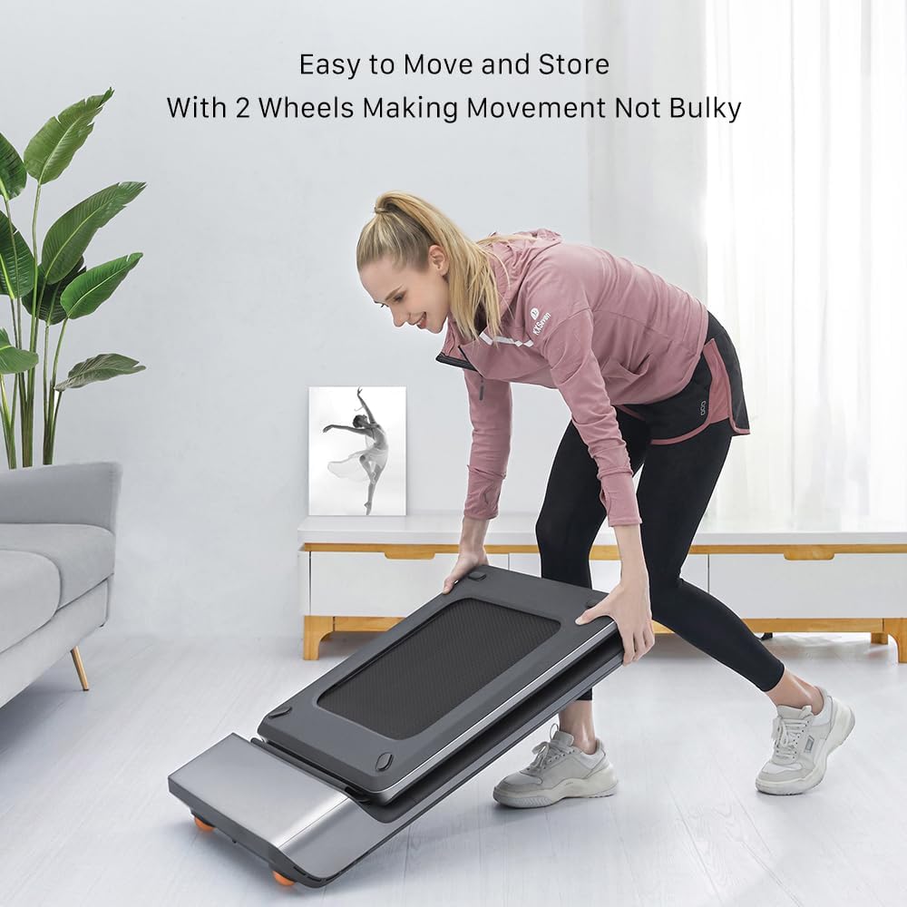WalkingPad P1 Folding Treadmill - Under Desk Treadmill for Home Office, Portable Walking Pad Foldable with Remote Control & App Speed 0.5-6km/h, No Assembly