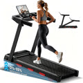 Foldable Walking Pad with 15% Auto Incline, 12KM/H Treadmill Max. 180KG