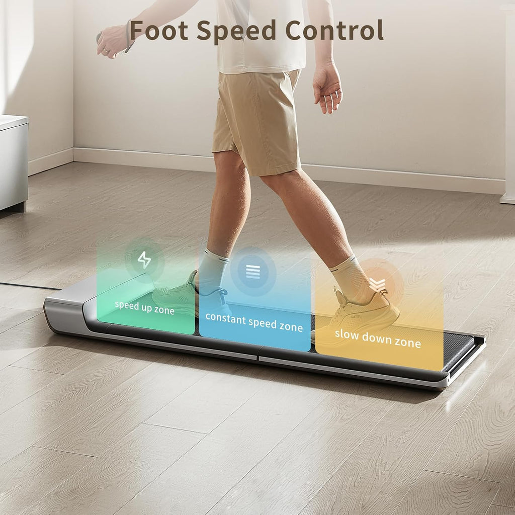 WalkingPad P1 Folding Treadmill - Under Desk Treadmill for Home Office, Portable Walking Pad Foldable with Remote Control & App Speed 0.5-6km/h, No Assembly