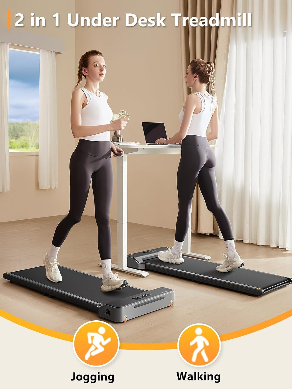 WalkingPad Z1 Foldable Under Desk Treadmill 6Km/h, Compact Home Walking Pad