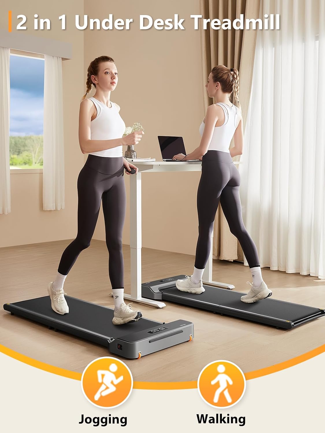WalkingPad Z1 Foldable Under Desk Treadmill 6Km/h, Compact Home Walking Pad