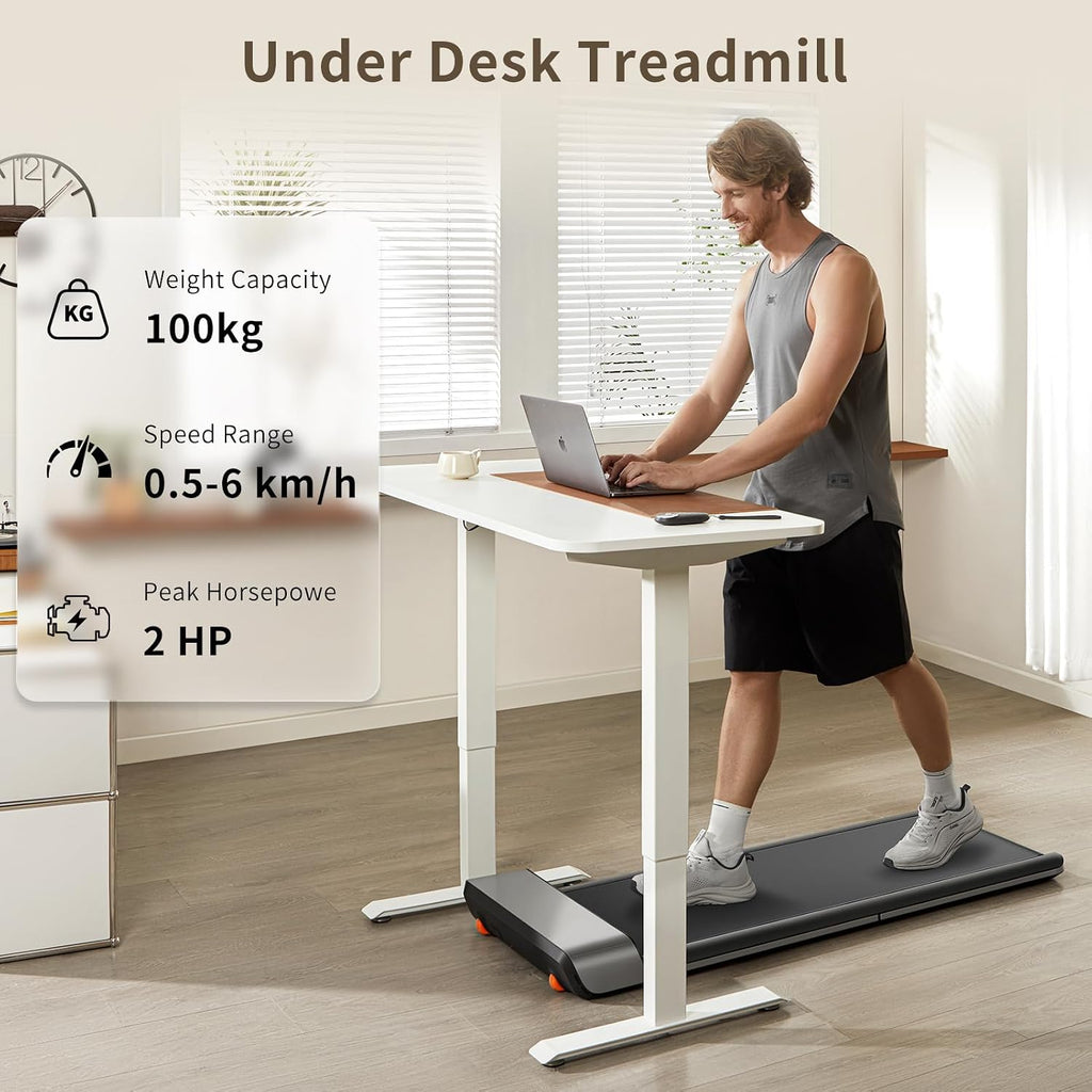 WalkingPad P1 Folding Treadmill - Under Desk Treadmill for Home Office, Portable Walking Pad Foldable with Remote Control & App Speed 0.5-6km/h, No Assembly