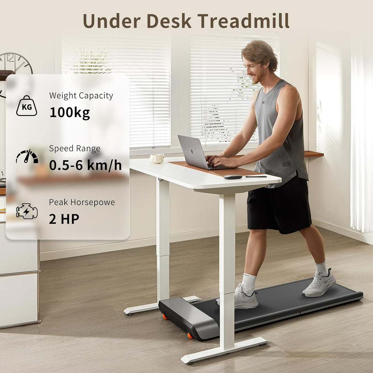WalkingPad P1 Folding Treadmill - Under Desk Treadmill for Home Office, Portable Walking Pad Foldable with Remote Control & App Speed 0.5-6km/h, No Assembly