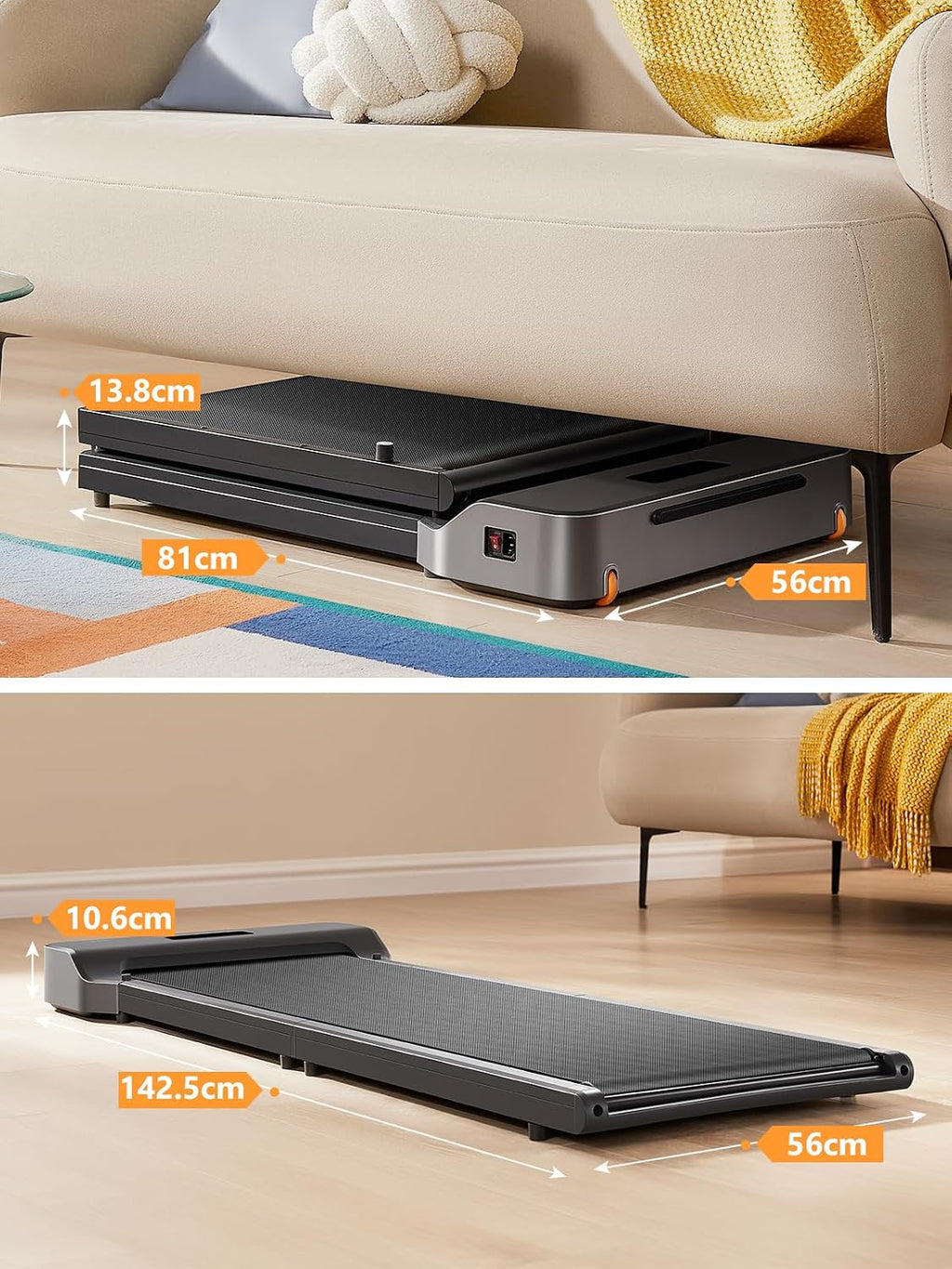 WalkingPad Z1 Foldable Under Desk Treadmill 6Km/h, Compact Home Walking Pad