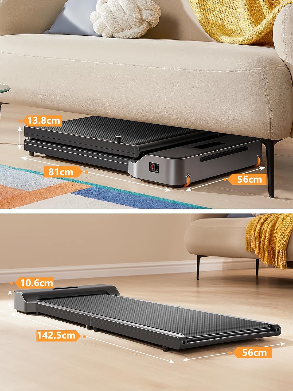 WalkingPad Z1 Foldable Under Desk Treadmill 6Km/h, Compact Home Walking Pad