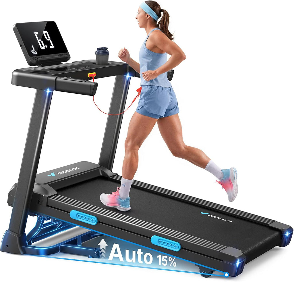 MERACH Performance Folding Treadmill for Home with Reinforced Steel Frame
