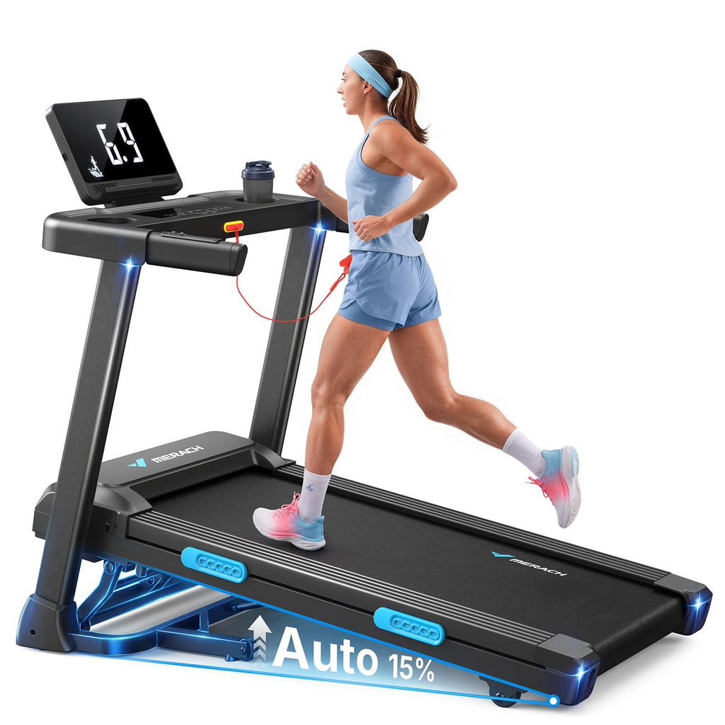 MERACH Performance Folding Treadmill for Home with Reinforced Steel Frame
