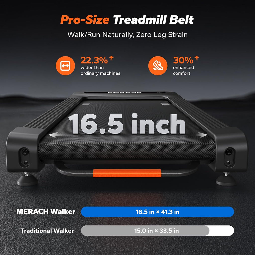 MERACH Heavy Duty Walking Pad Treadmill with 10%-12% Auto Incline