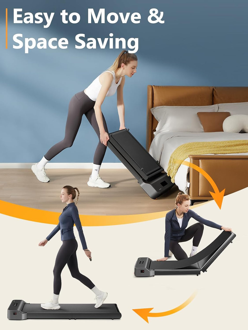 WalkingPad Z1 Foldable Under Desk Treadmill 6Km/h, Compact Home Walking Pad