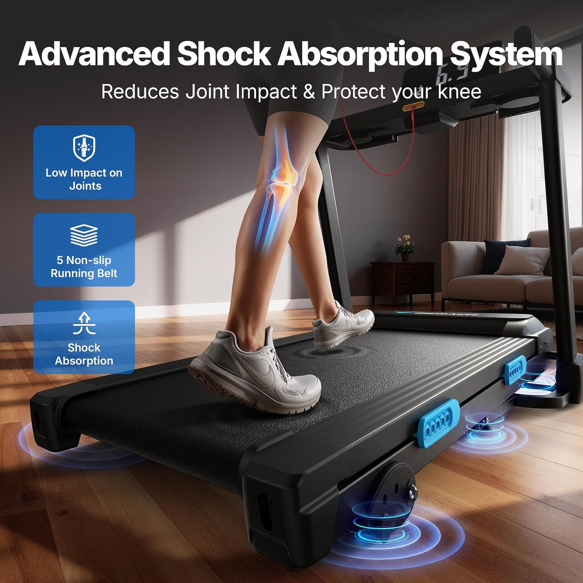 MERACH Performance Folding Treadmill for Home with Reinforced Steel Frame
