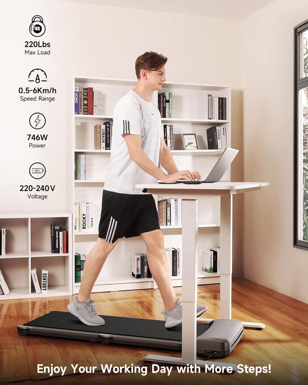 WalkingPad Walking Treadmill, Compact Folding Walking Pad Ultra Slim 6Km/h