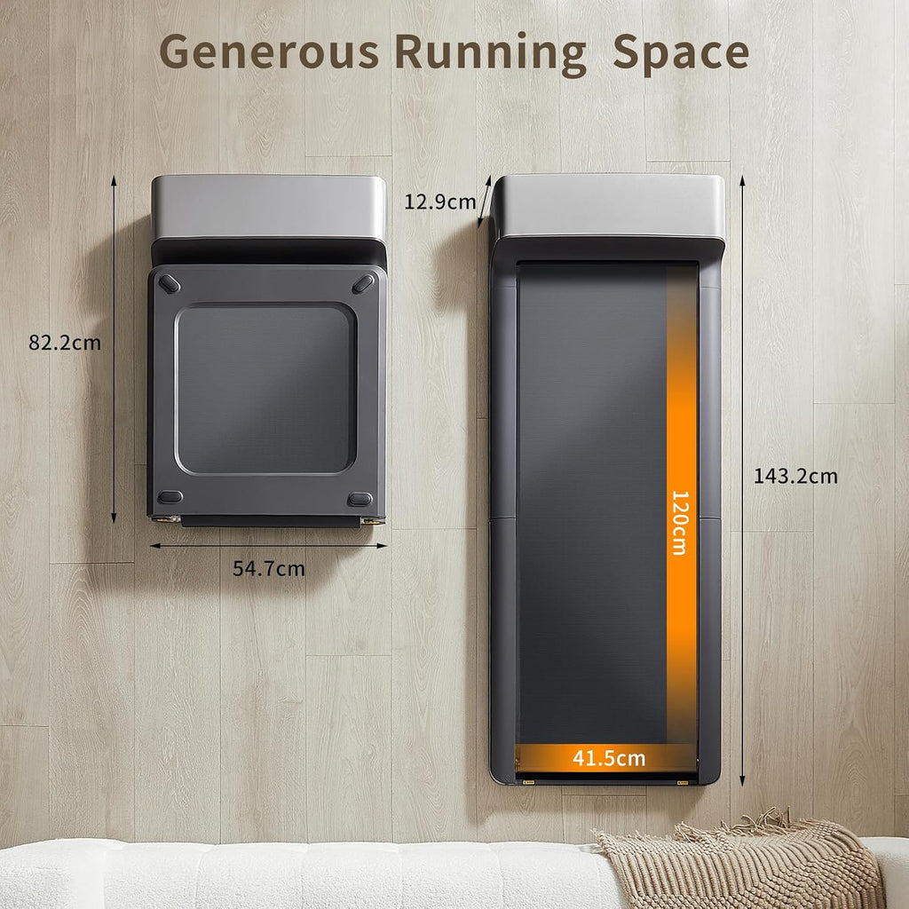 WalkingPad P1 Folding Treadmill - Under Desk Treadmill for Home Office, Portable Walking Pad Foldable with Remote Control & App Speed 0.5-6km/h, No Assembly