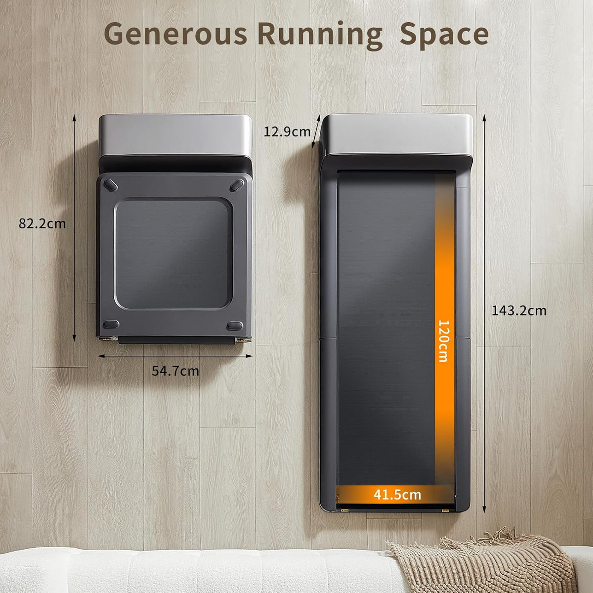 WalkingPad P1 Folding Treadmill - Under Desk Treadmill for Home Office, Portable Walking Pad Foldable with Remote Control & App Speed 0.5-6km/h, No Assembly