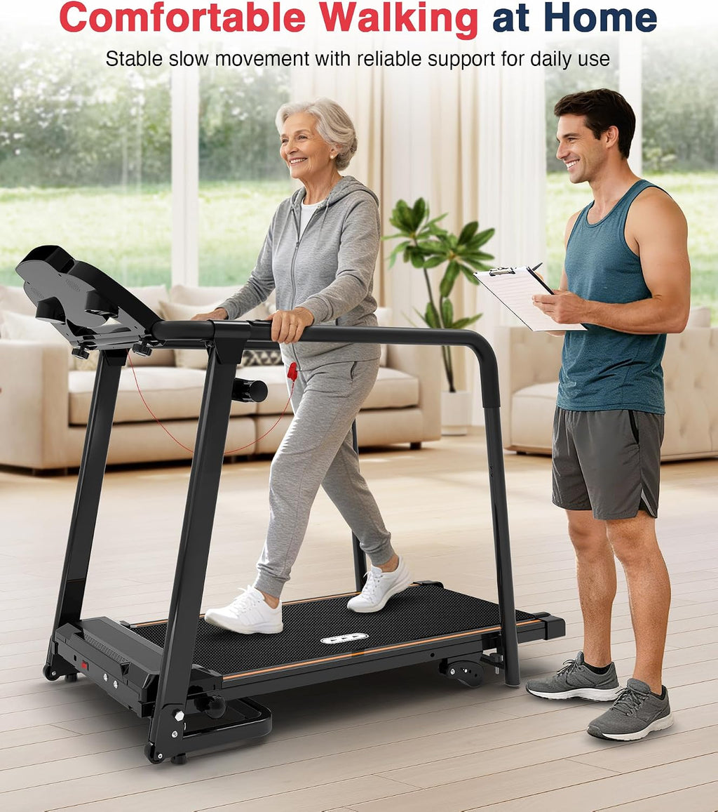 Redliro Treadmill for Seniors with Long Handrail-Walking Treadmill for Home